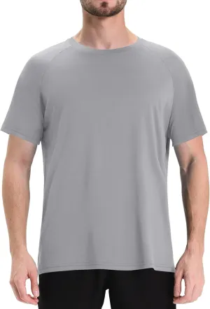 LalaHooK Workout Mens Shirts - Black Quick Dry Gym Short Sleeve Moisture Wicking T Shirts for Running Athletic Casual Work