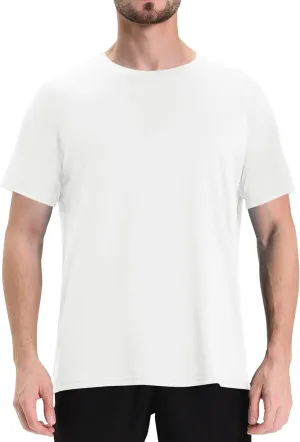 LalaHooK Workout Mens Shirts - Black Quick Dry Gym Short Sleeve Moisture Wicking T Shirts for Running Athletic Casual Work
