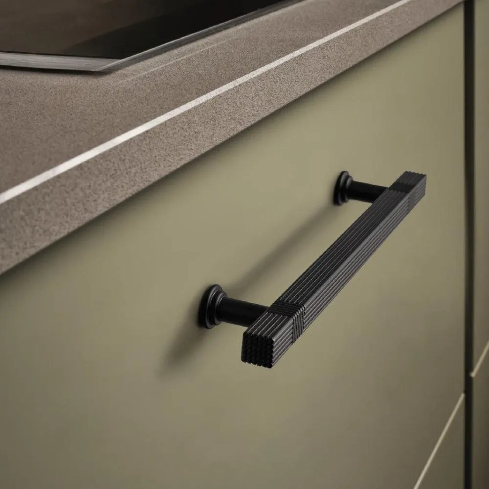 Light Luxury Stripe Nickel Finish Cabinet Bar Pulls T-Bar Knobs