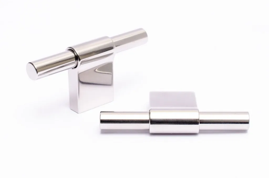 Line Polished Stainless Steel Cabinet Knobs and Drawer Pulls