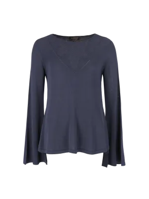 long-sleeved peplum sweater