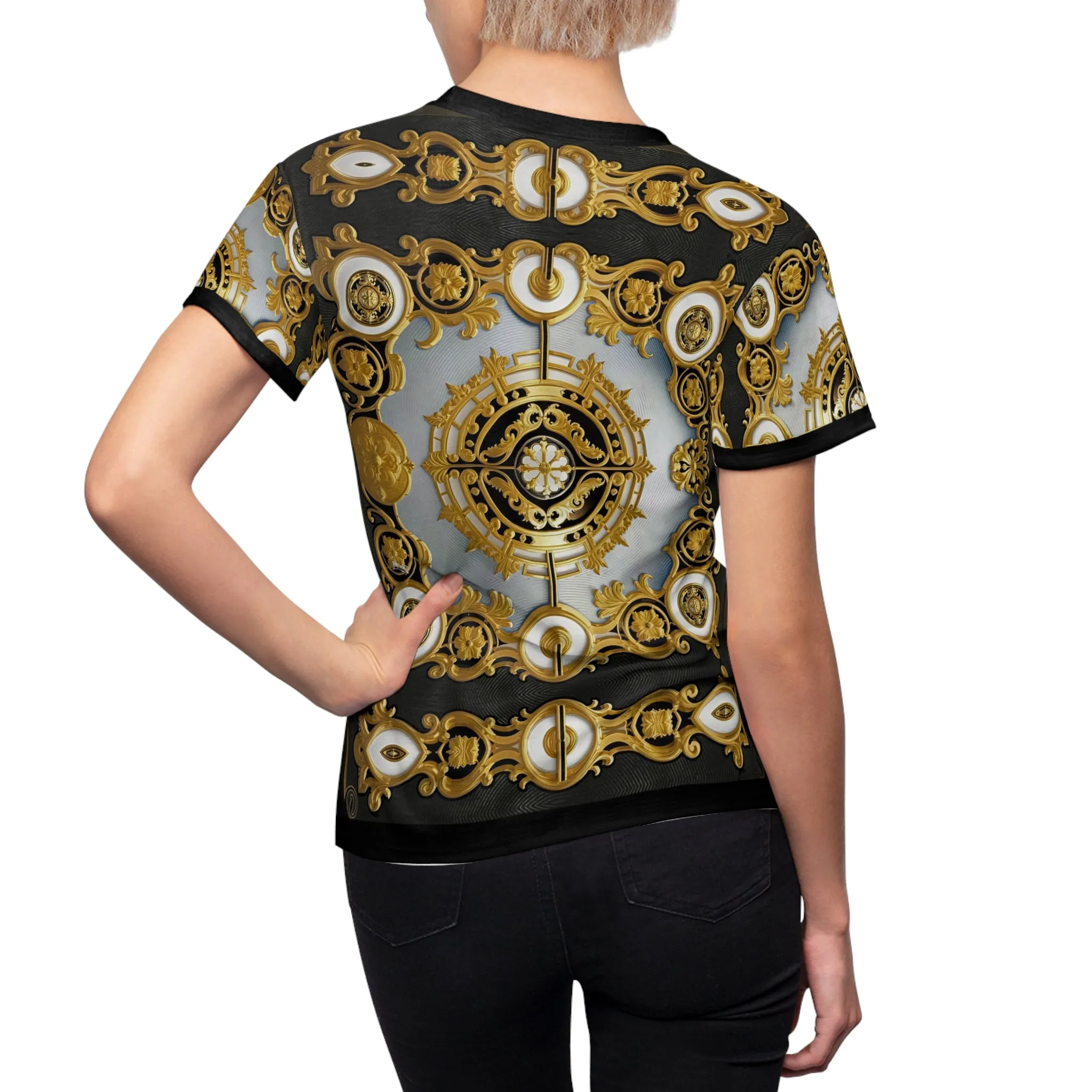 Majestic Baroque T-Shirt Unisex Tee All over Print T-Shirt Decorative Tee Unisex T-Shirt Golden Baroque T-Shirt | D20193