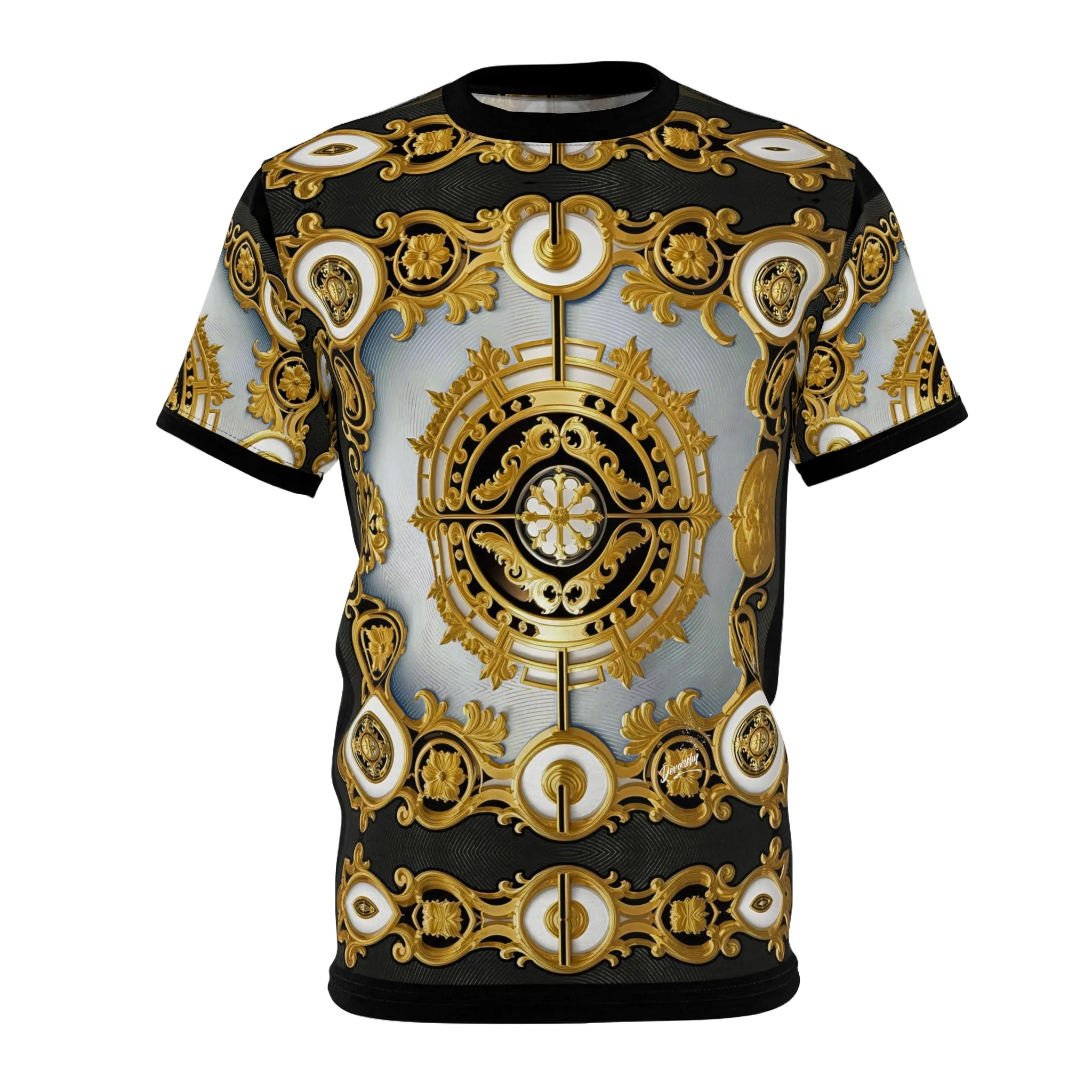 Majestic Baroque T-Shirt Unisex Tee All over Print T-Shirt Decorative Tee Unisex T-Shirt Golden Baroque T-Shirt | D20193