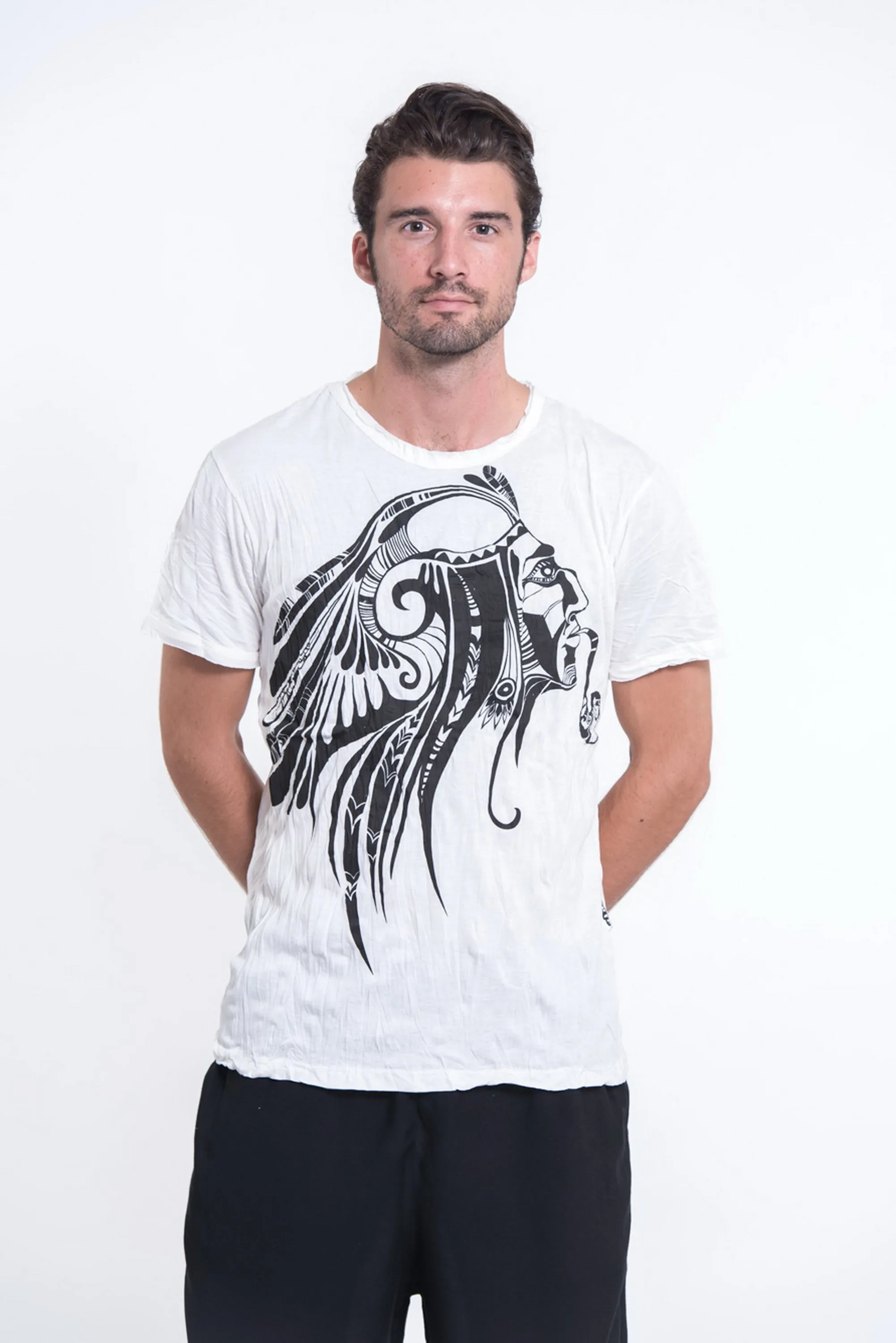 Mens Indian Chief T-Shirt in White