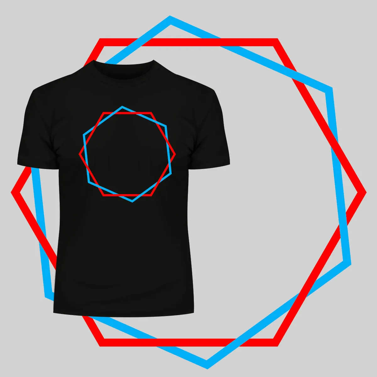 Modern Geometric Elements - Line Dots & Shapes Printed t-shirts Unisex Sample 17