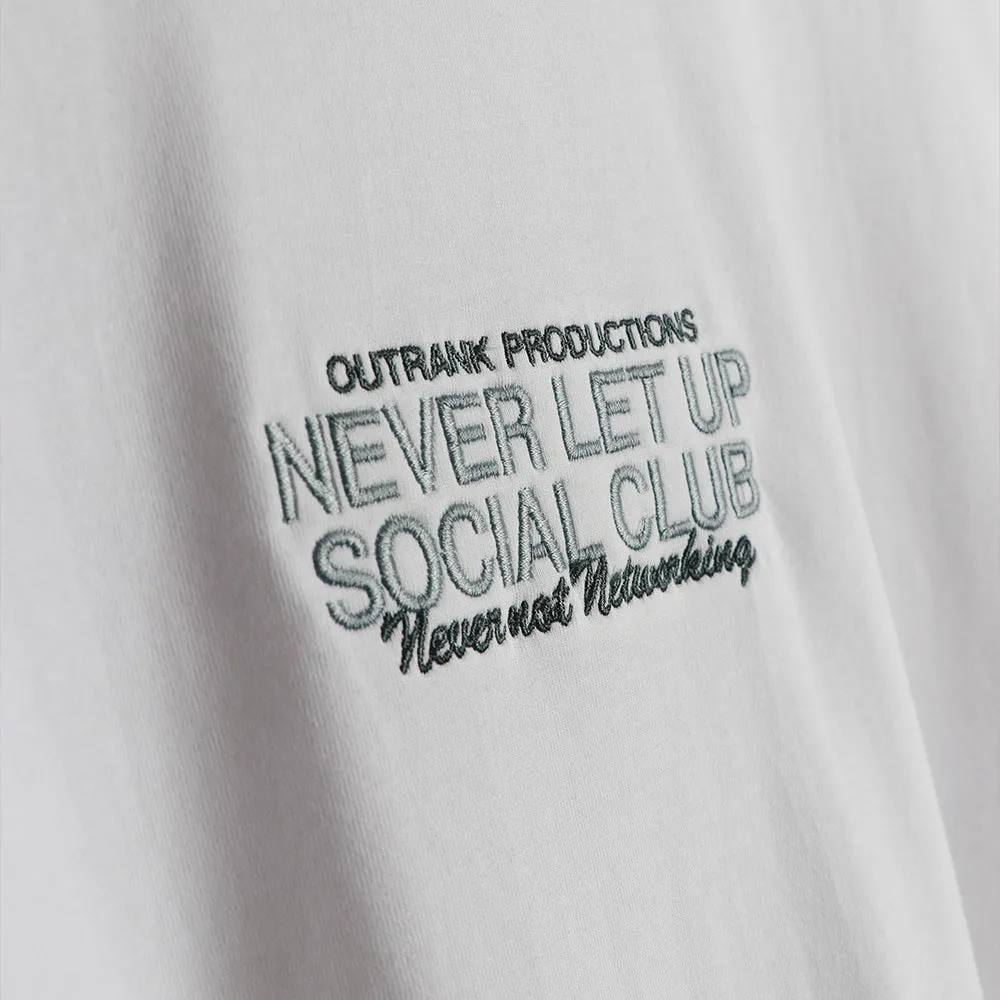 Never Let Up Embroidered T-Shirt