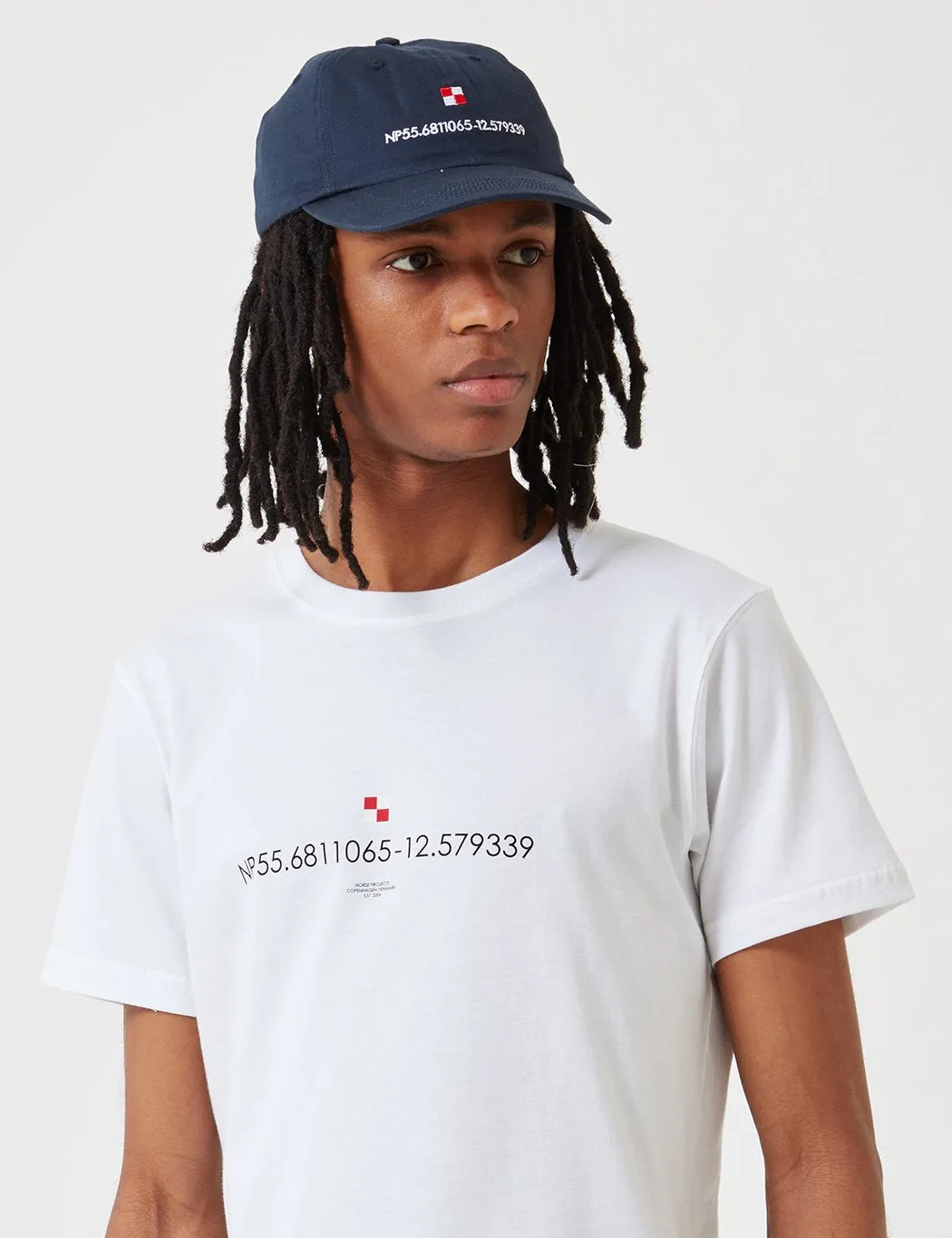 Norse Projects Niels Coordinates Logo T-Shirt - White