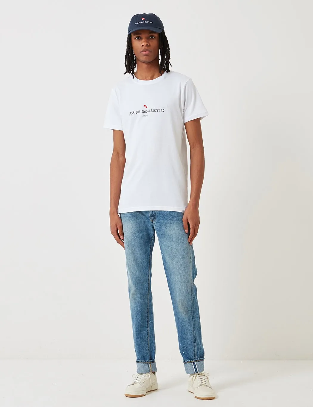 Norse Projects Niels Coordinates Logo T-Shirt - White
