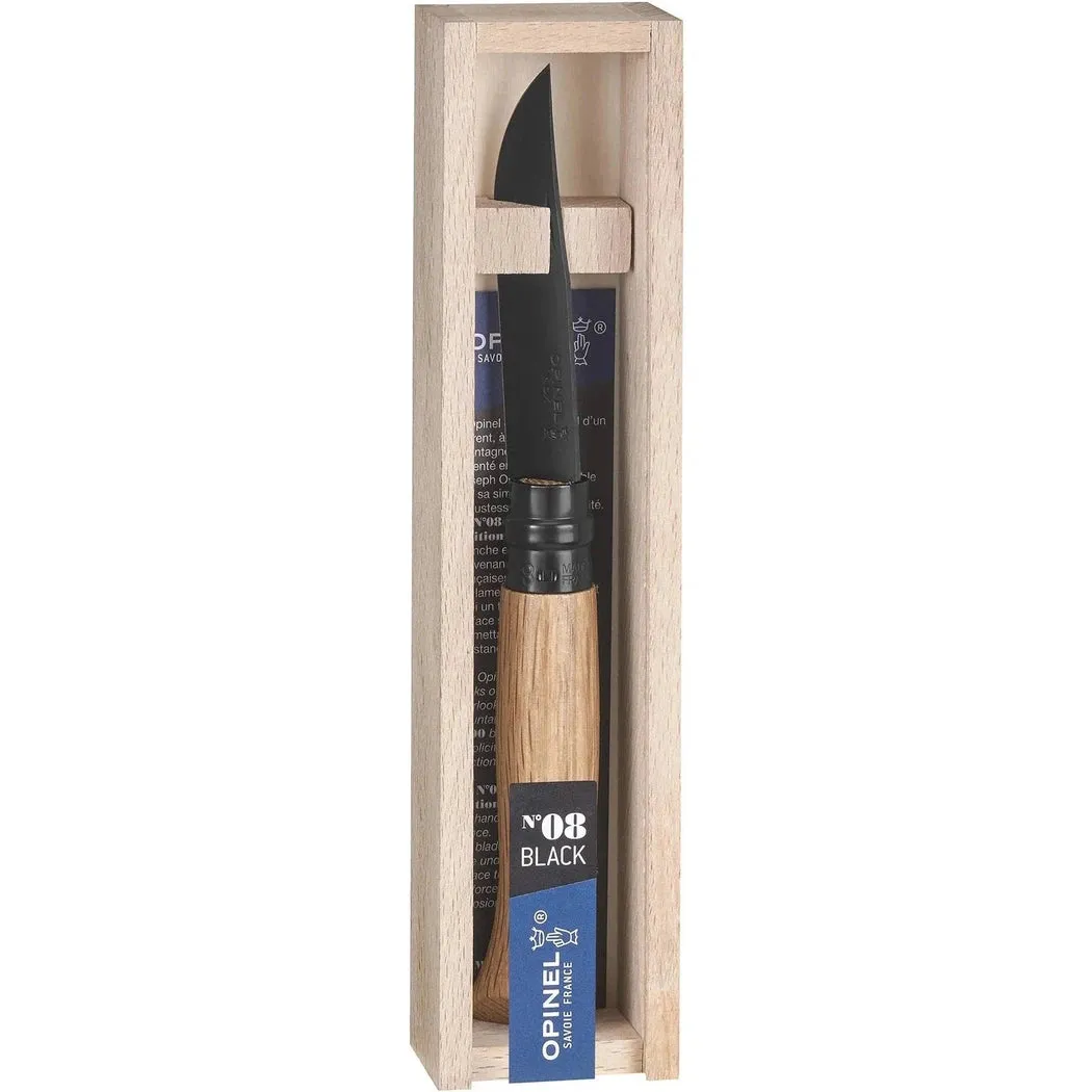 Opinel No.08 Black Oak Folding Knife