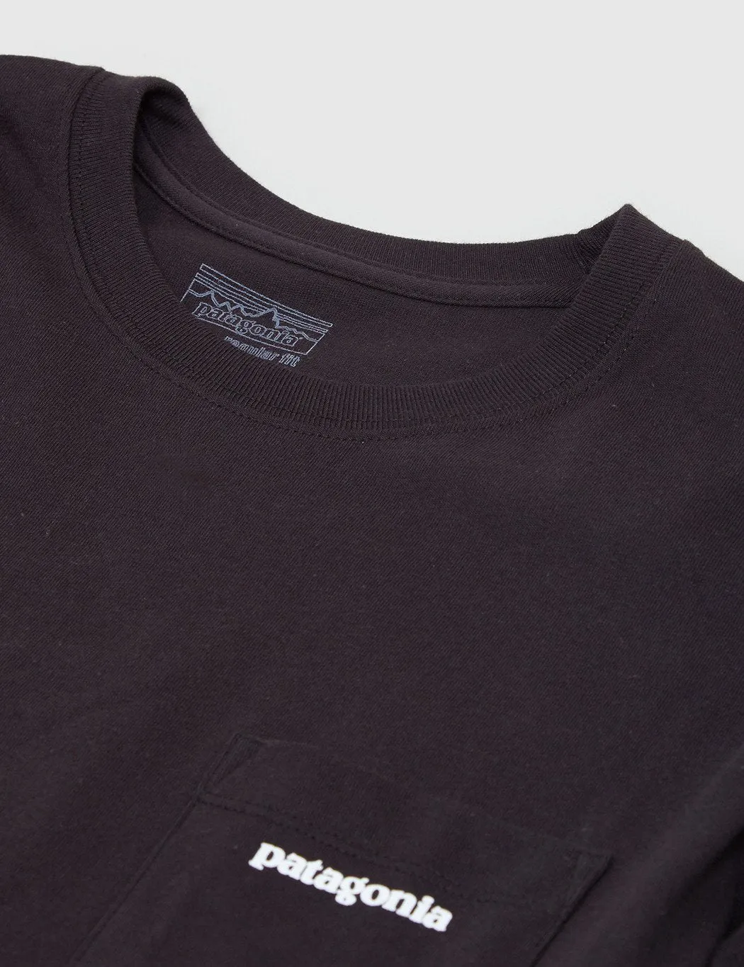 Patagonia P-6 Logo Pocket T-Shirt - Black
