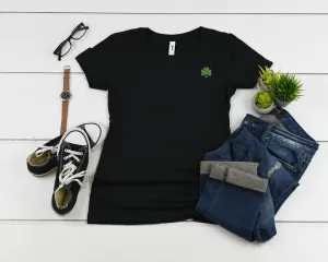 Personalized Embroidered Shamrock Clover St. Patrick's Day Customized T-Shirts,