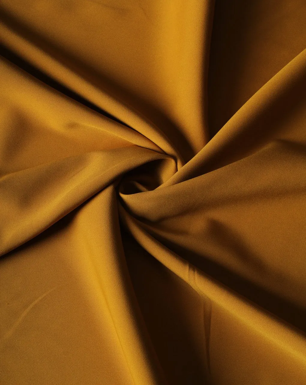 Plain Mustard Polyester Crepe Fabric