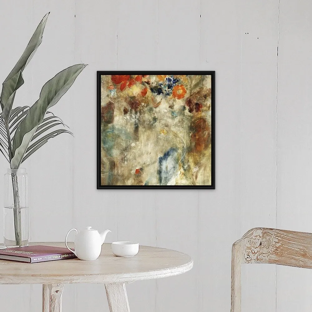"Butterfly Wedding" Black Float Frame Canvas Art