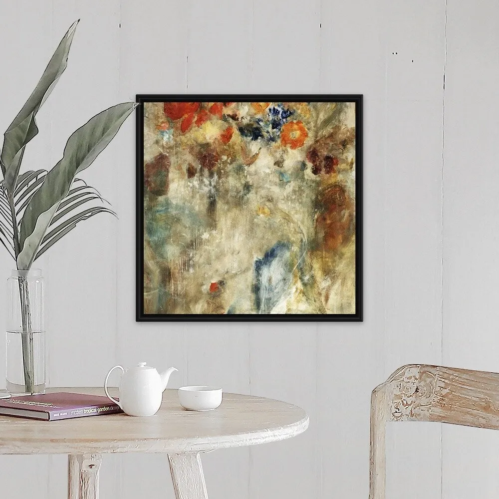 "Butterfly Wedding" Black Float Frame Canvas Art