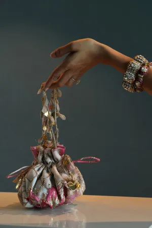 ROSE EMBROIDERED POTLI