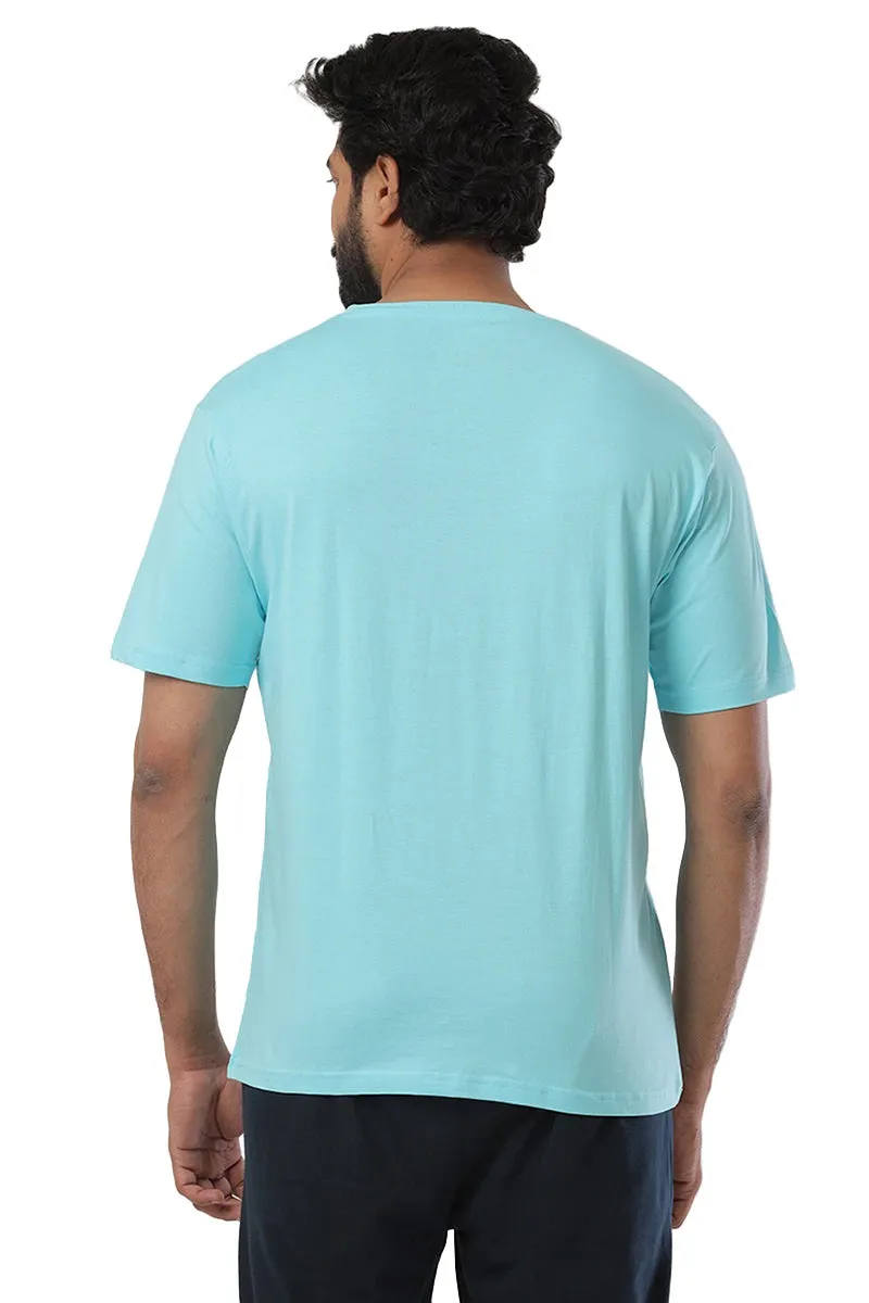 Round Neck - Pastel Green Solid T-Shirt For Men | Ariser