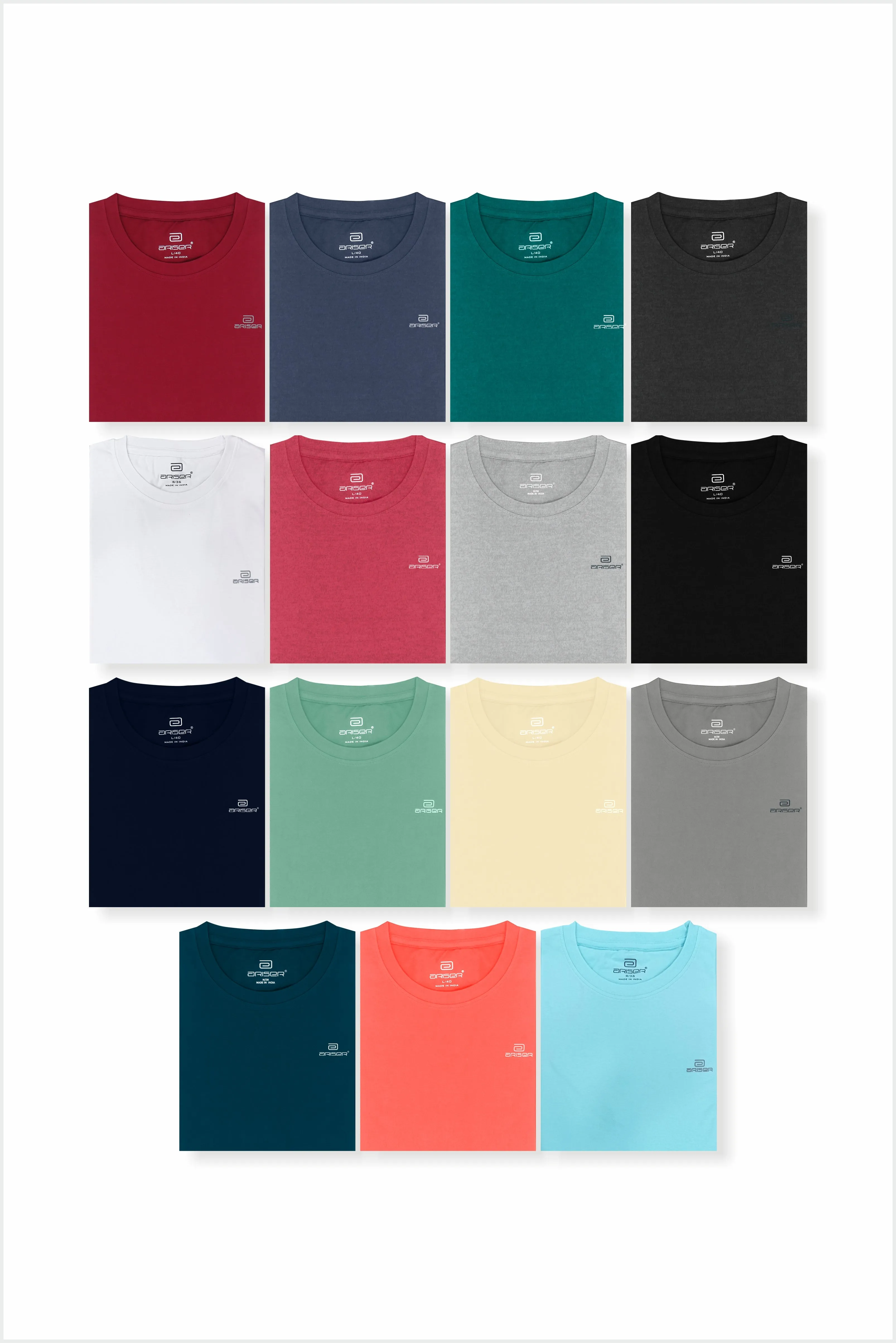 Round Neck - Pastel Green Solid T-Shirt For Men | Ariser