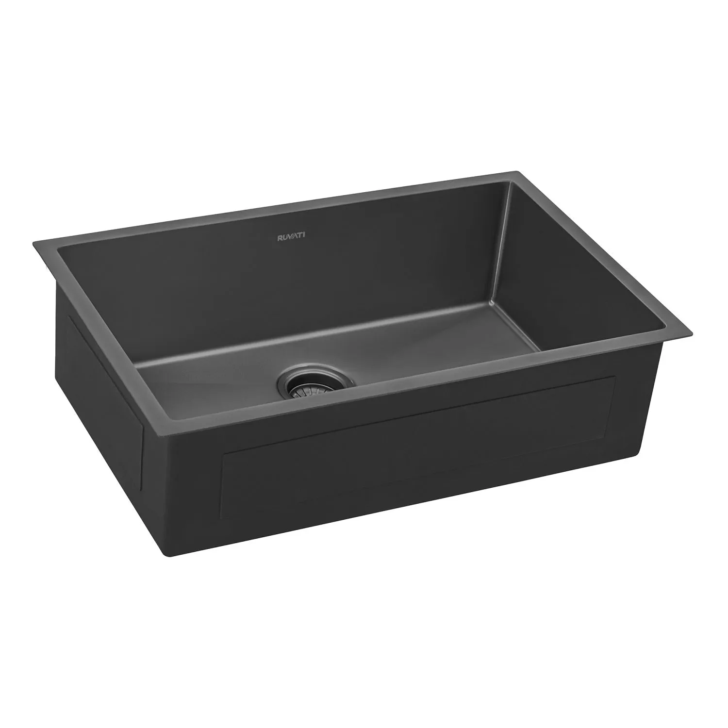 Ruvati 27-inch Undermount Gunmetal Black Stainless Steel Kitchen Sink 16 Gauge Single Bowl – RVH6127BL