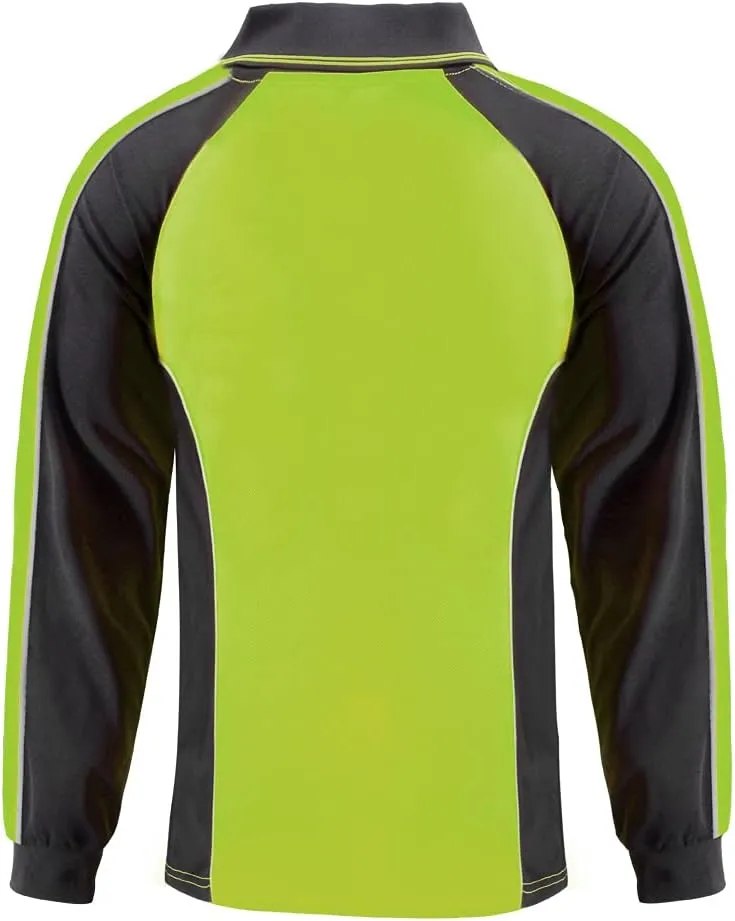 Safety Shirt High Visibility Short Long Sleeve Reflective Polo Shirts, Work T Shirts for Men Construction