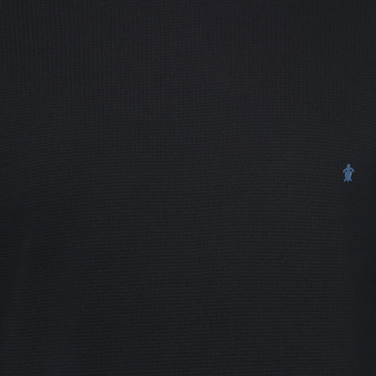 Turtle Men Navy Blue Self Design Polo Neck T-Shirts