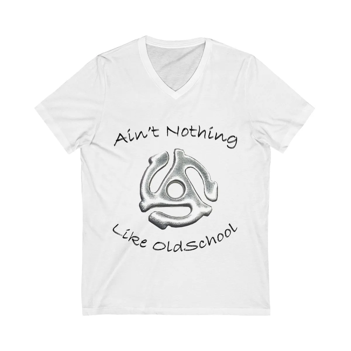Unisex Old School Short Sleeve V-Neck Tee