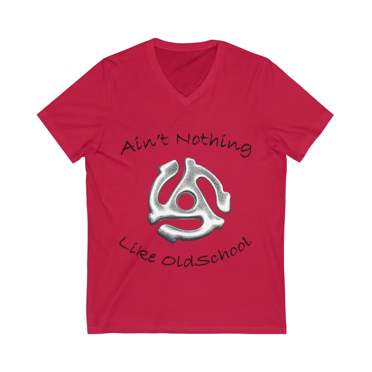 Unisex Old School Short Sleeve V-Neck Tee