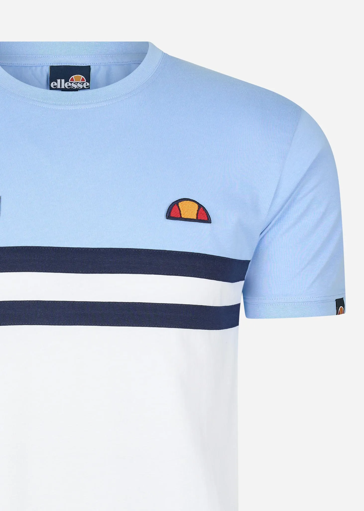 Venire tee - light blue white navy