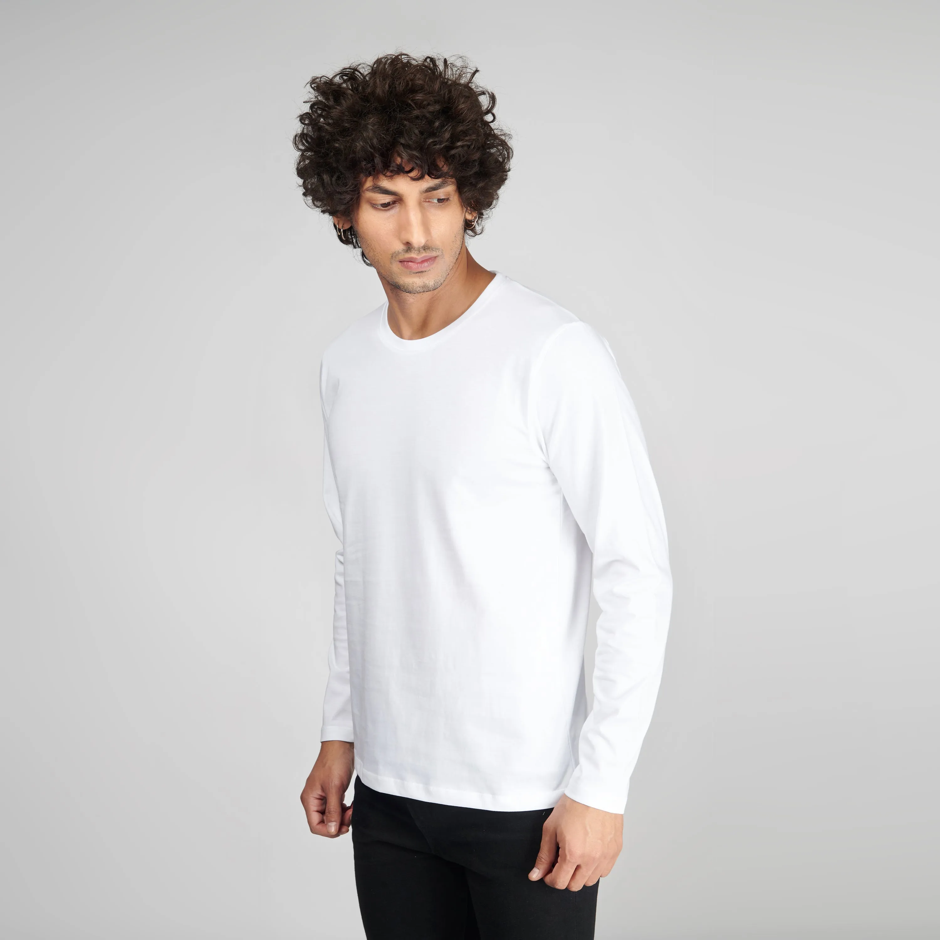 White Full Sleeve T-Shirt