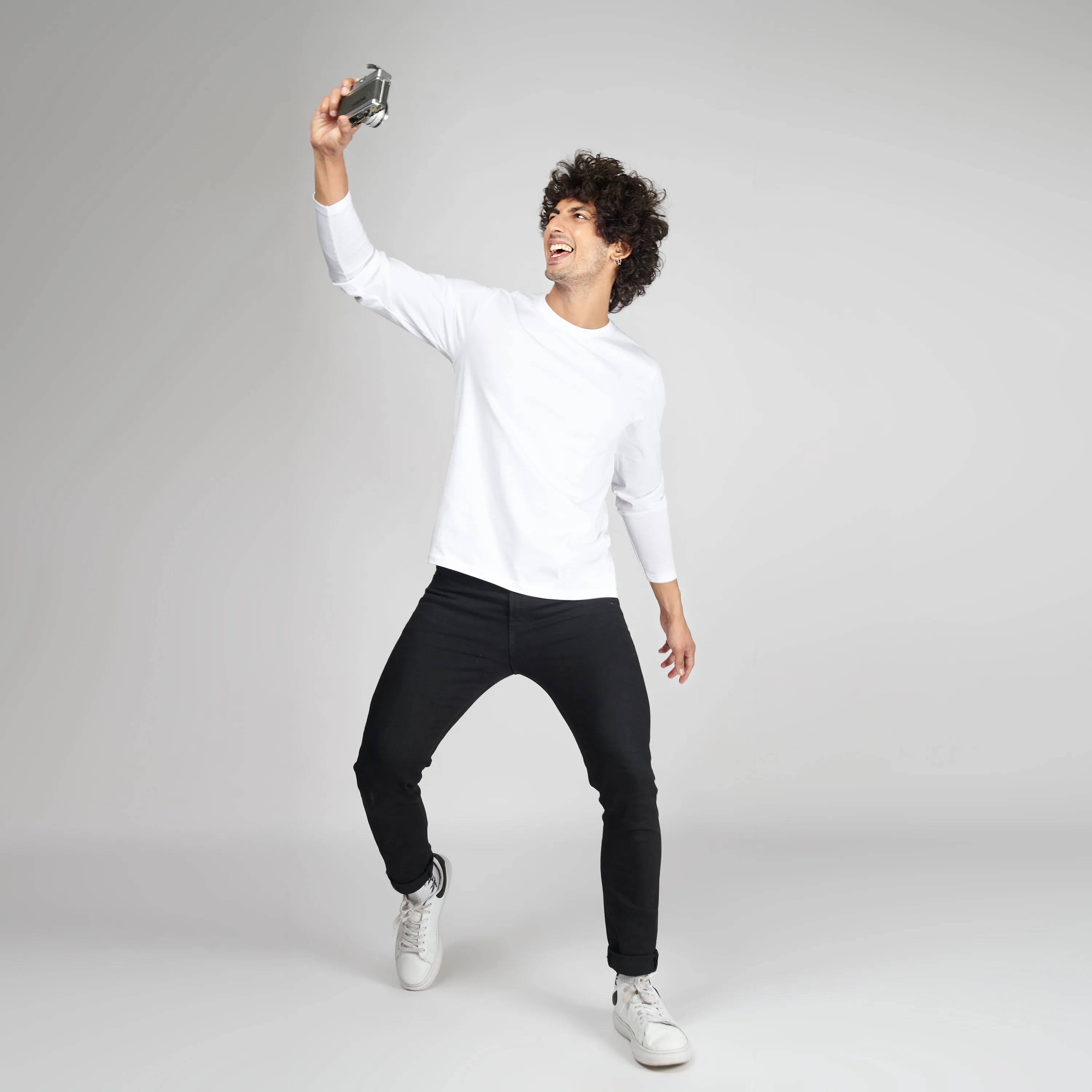 White Full Sleeve T-Shirt