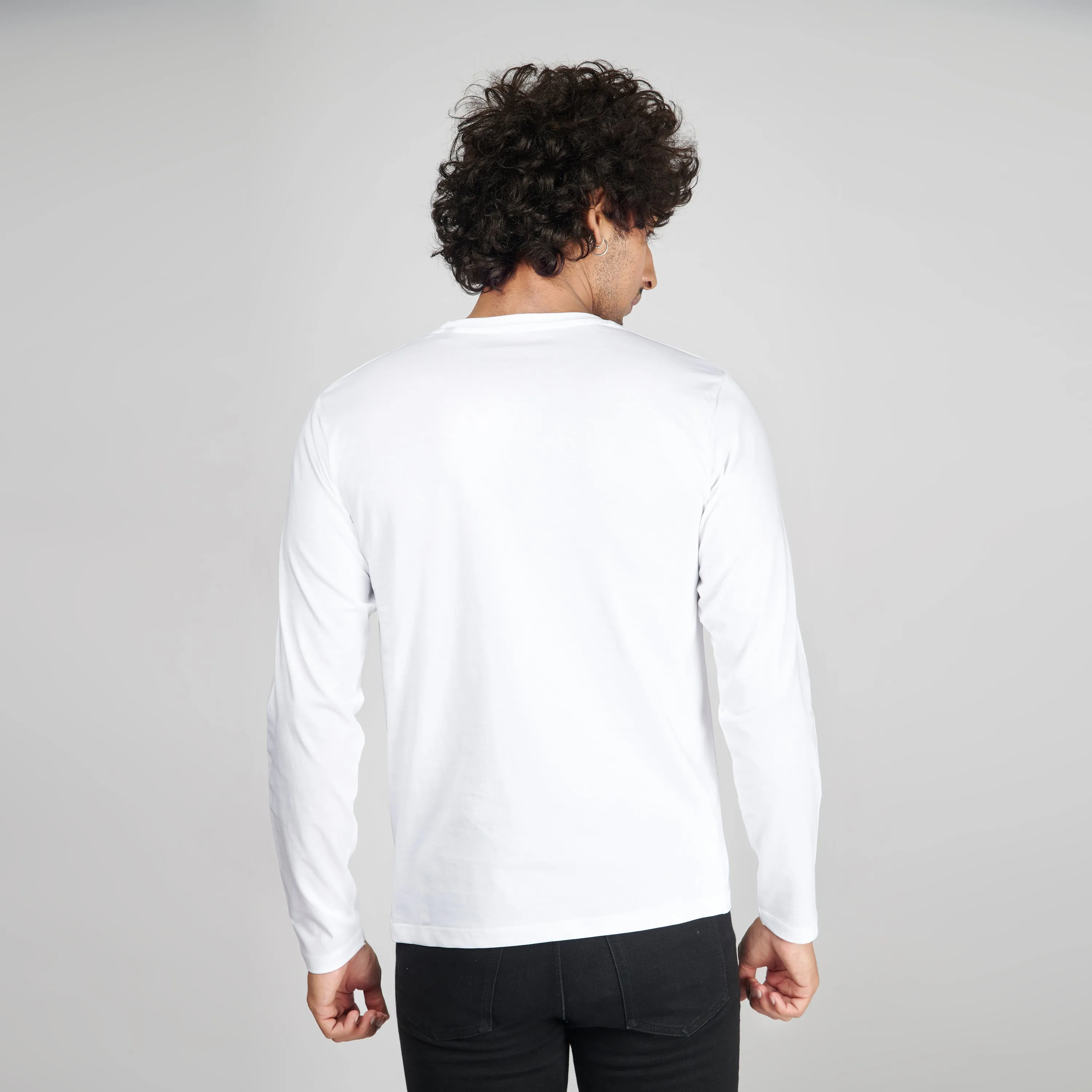 White Full Sleeve T-Shirt