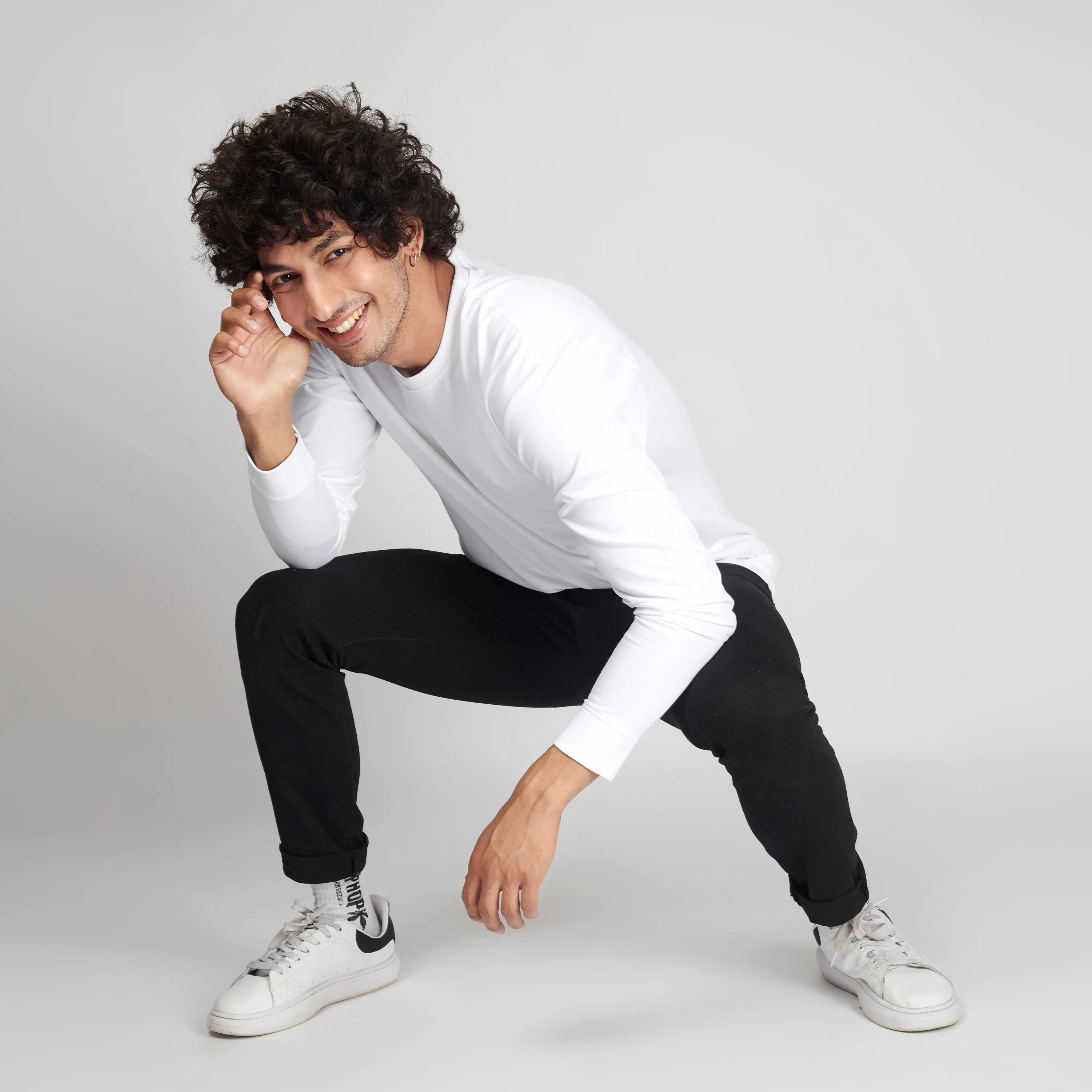 White Full Sleeve T-Shirt