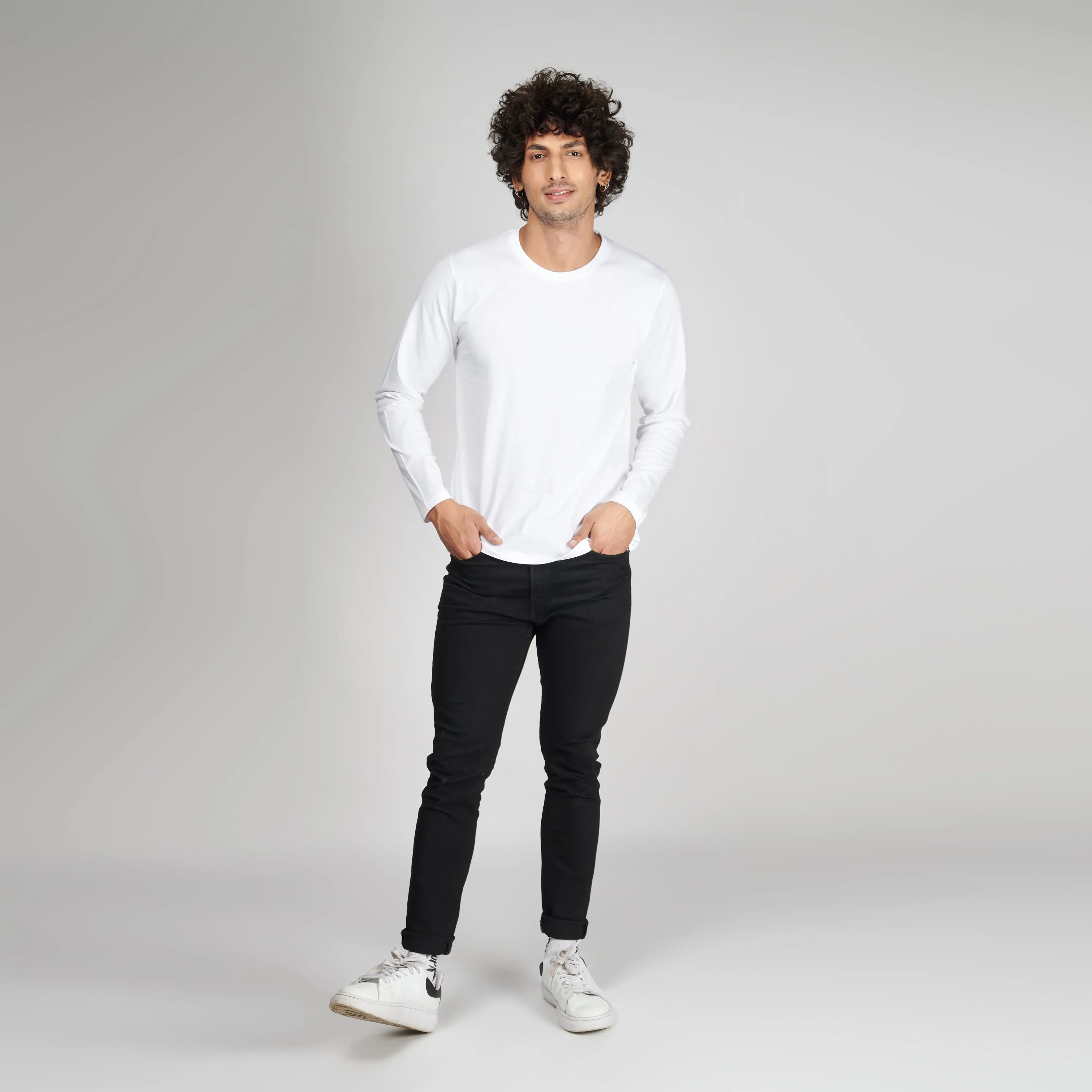 White Full Sleeve T-Shirt