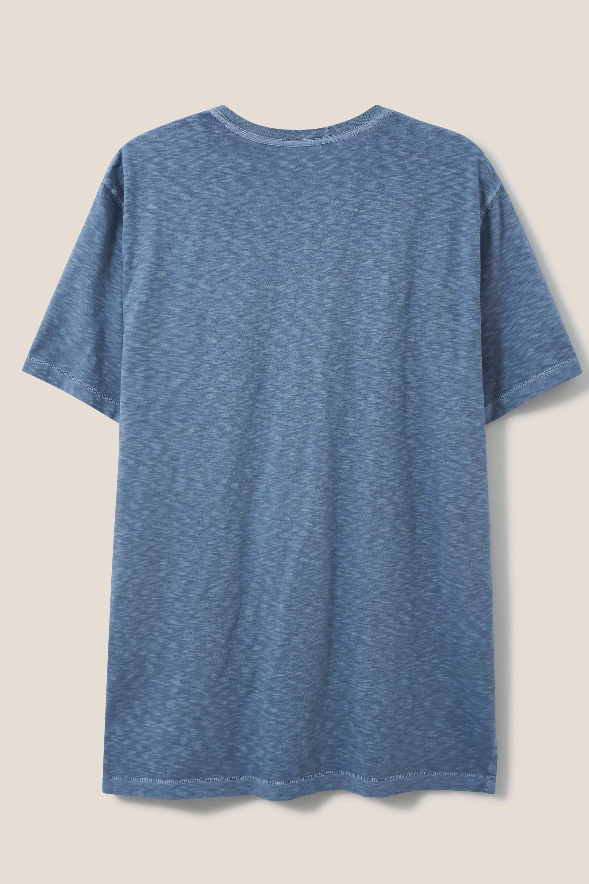 White Stuff Abersoch Short Sleeve Tee in Mid Blue