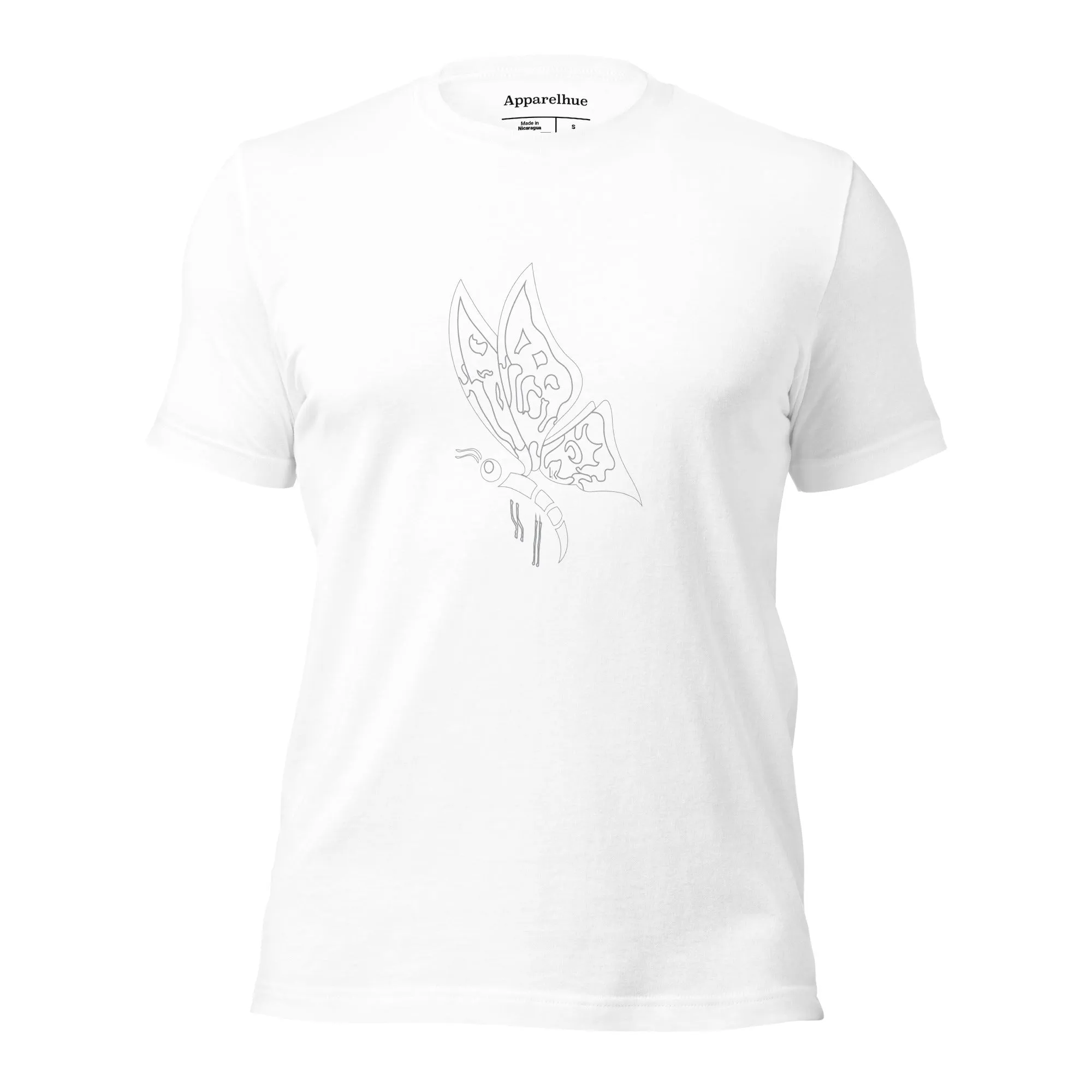 Womens Favorite Crewneck T-Shirt, Graphic Art Modern Butterfly Tee, Unique Butterfly T-Shirt For Women