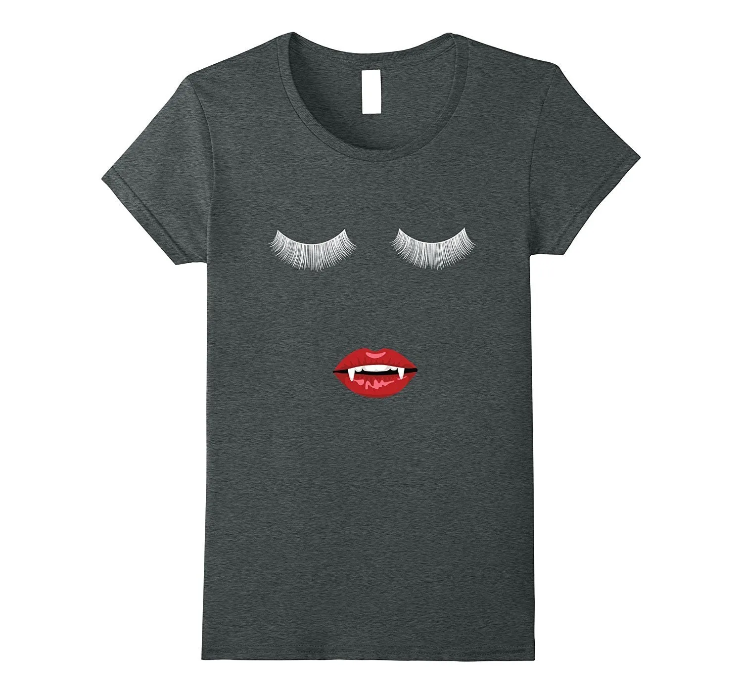 Womens Halloween Female Vampire T Shirt Fangs Women's Sexy