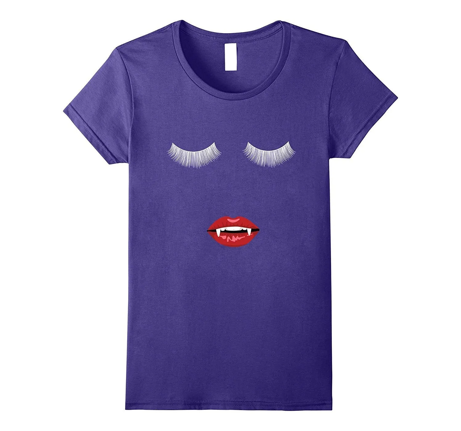 Womens Halloween Female Vampire T Shirt Fangs Women's Sexy
