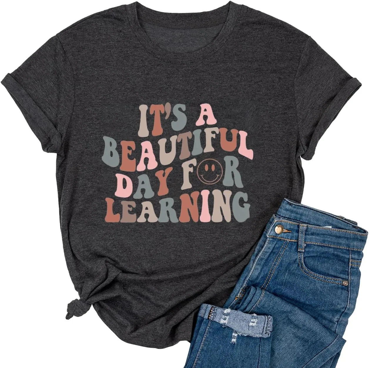 Yimoya Funny Teacher T Shirts for Women It's A Good Day to Do Math Shirt Learning Graphic Tees